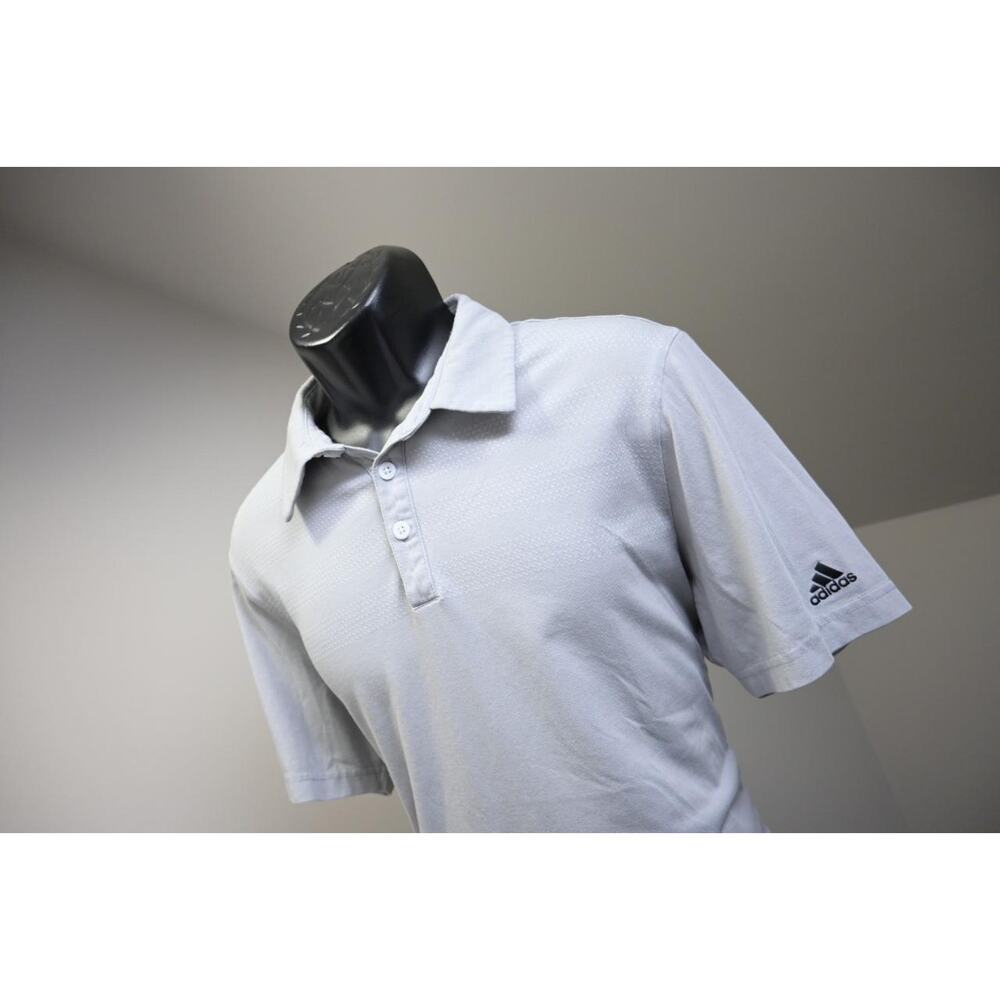 Adidas‎ Golf Polo ClimaCool Gray Short Sleeve Golf Shirt Mens Size Large